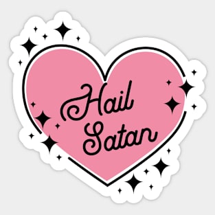 hail satan heart Sticker